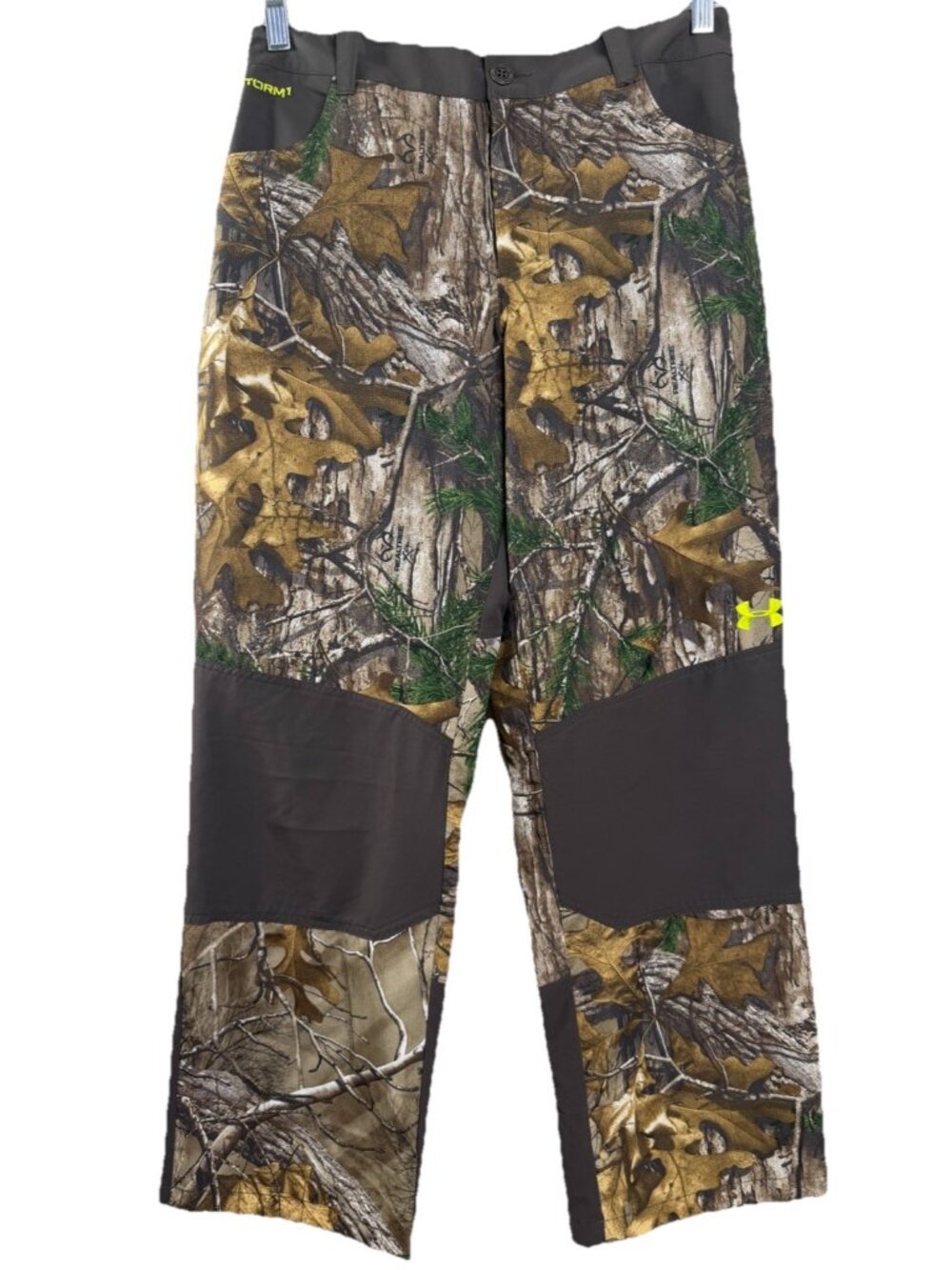 Under Armour Youth XL YXL Pants Realtree Camo Hunting Storm 1 Lightweight EUC